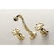 Kingston Brass KS3022RX Two-Handle Wall Mount Tub Faucet, Polished Brass KS3022RX - alternate 5